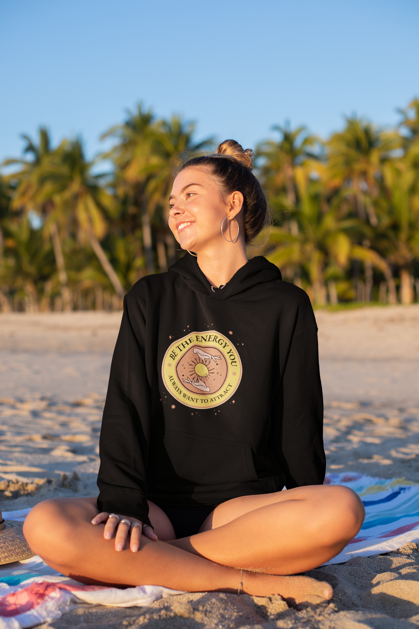 Be The Energy You Always Want To Attract - Unisex Heavy Blend™ Hooded Sweatshirt