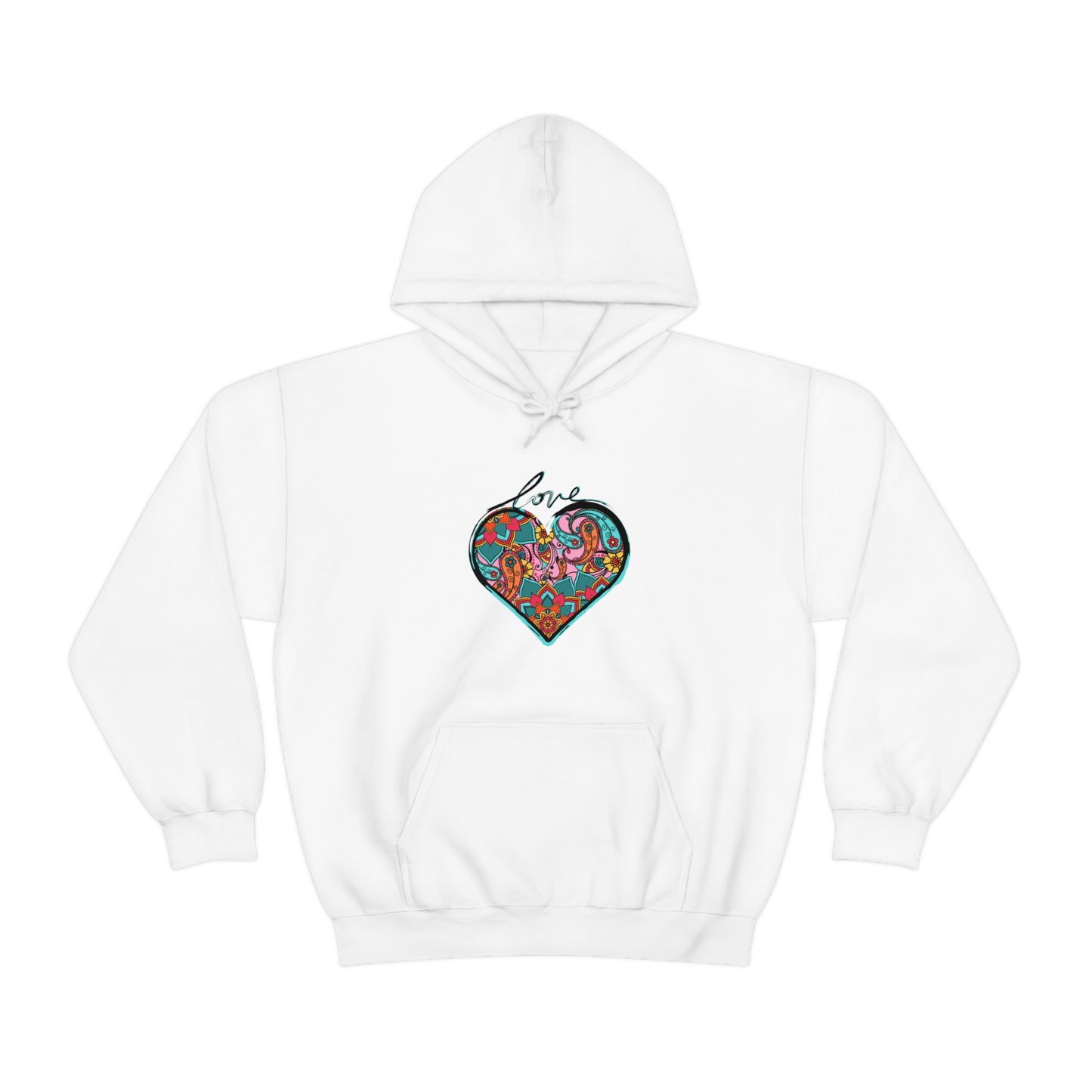 Zen Love (Back Version) - Unisex Heavy Blend™ Hooded Sweatshirt