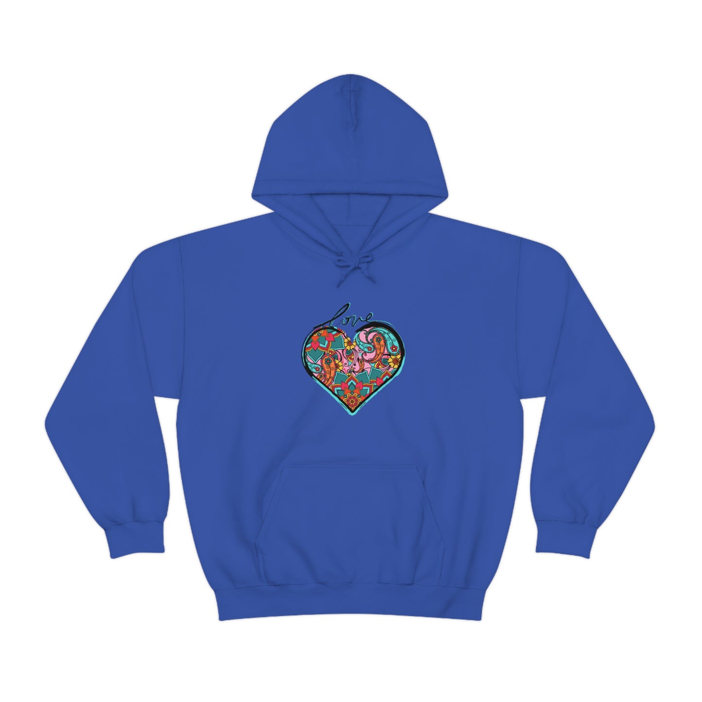 Zen Love (Back Version) - Unisex Heavy Blend™ Hooded Sweatshirt