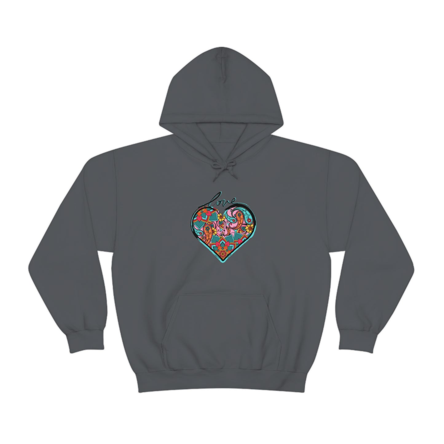 Zen Love (Back Version) - Unisex Heavy Blend™ Hooded Sweatshirt